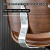 OYWEHECE Adjustable PU Leather Bar Stools with 360° Swivel, Backrest, and Footrest view 3