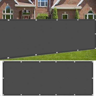 Balcony Privacy Screen No Drilling, 160 x 750 cm, Dark Gray