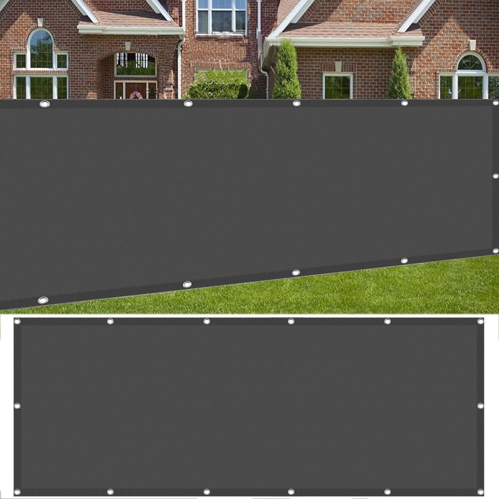 Balcony Privacy Screen No Drilling, 160 x 750 cm, Dark Gray