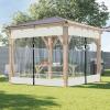 LGJEGD Pergola Side Panels with Zipper, 0.5 mm Clear and White Waterproof Outdoor Tarp Curtain with Grommets (1.6 x 2.5 m / 5.2 x 8.2 ft) view 1