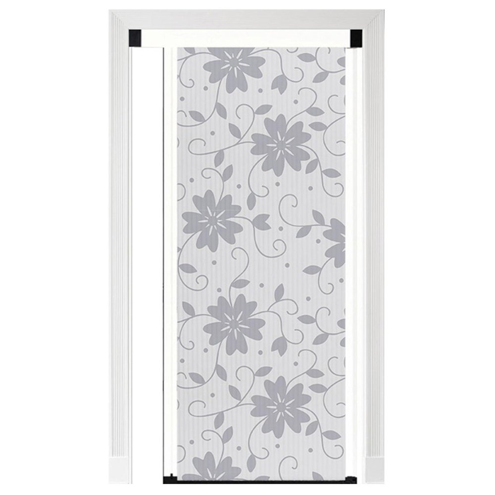 Magnetic Insulated Folding Interior Door with Romantic Floral Pattern, 50 x 96 in (127 x 243.8 cm)