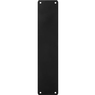 Door Push Plate, 350 x 75 mm, Matte Black Steel