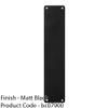 Door Push Plate, 350 x 75 mm, Matte Black Steel view 2