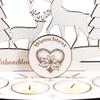 Dekolando Personalized Christmas Candle Arch Tealight Holder with Heart and Flower view 2