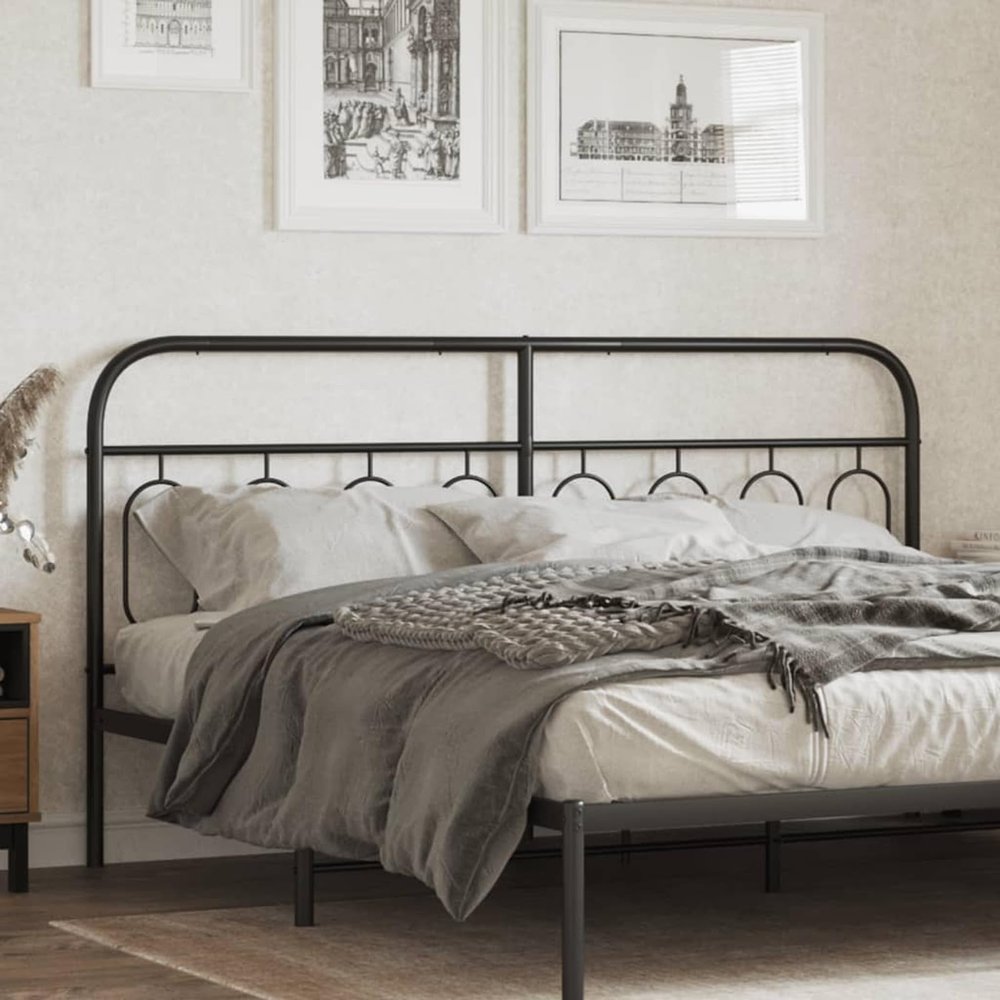 qohoio Black Metal Headboard, 193 cm