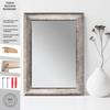 CLAMARO Porto Baroque Wall Mirror, Antique Silver, Solid Wood Frame, 40 x 100 cm view 3
