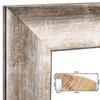 CLAMARO Porto Baroque Wall Mirror, Antique Silver, Solid Wood Frame, 40 x 100 cm view 4