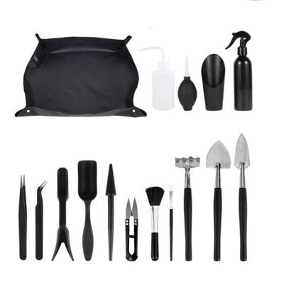 Whakano 16-Piece Mini Garden Tool Set for Succulents, Bonsai, and Potted Plants