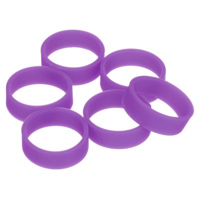 QUARKZMAN 20-Pack Silicone Rubber Bands, 20 x 7 mm, Purple