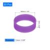 QUARKZMAN 20-Pack Silicone Rubber Bands, 20 x 7 mm, Purple view 2