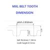 MXL 28-Tooth Pulley, MXL Timing Belt, 6/10/15 mm Width, CNC Machine Replacement Parts (20 mm, 4 pcs, 7 mm for 6 mm Belt) view 3
