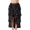 Caxndycing Women's Steampunk Gothic Pirate Maxi Skirt with Asymmetrical Ruffles view 1