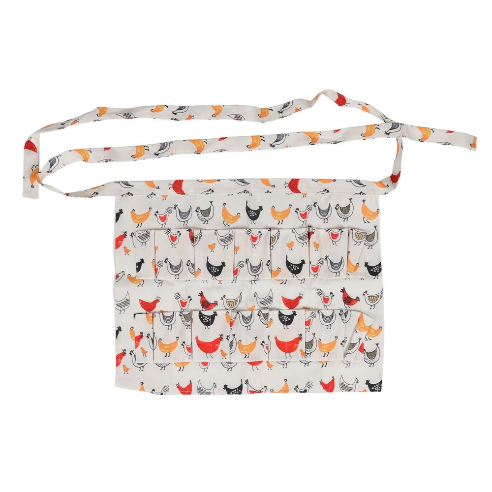 Qcwwy Egg-Gathering Apron with Practical Pockets for Adults, Type 2