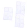 SEWACC 3-Piece Reusable Plastic Drawing Stencils, Creative Coloring Templates for Art and Craft Projects, White Square view 1