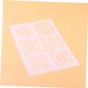 SEWACC 3-Piece Reusable Plastic Drawing Stencils, Creative Coloring Templates for Art and Craft Projects, White Square view 2