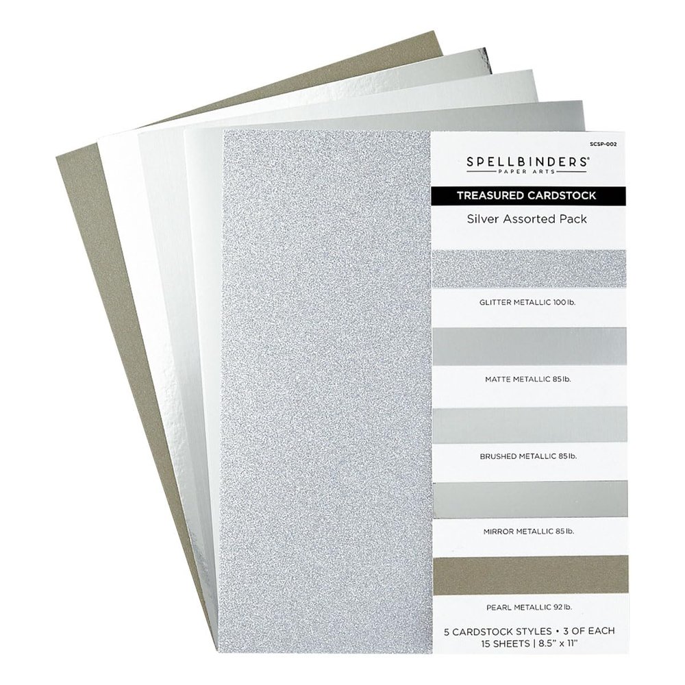 Spellbinders Silver Assorted Cardstock