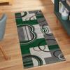 QQrunner Abstract Runner Rug, Non-Slip, Washable, Dark Green, 70 × 300 cm view 1