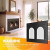 Kinchoix Fireplace Doors with Screen and Glass Decor, Iron Mesh Guard and Magnetic Plates, for Masonry Fireplaces, 28.0–36.5 in W x 22.7–29.5 in H, Free Glass Replacement Available view 4