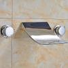 Kitchen Faucet, Modern Widespread Waterfall Spout, Polished Chrome, Two-Handle Sink Mixer view 3