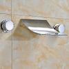 Kitchen Faucet, Modern Widespread Waterfall Spout, Polished Chrome, Two-Handle Sink Mixer view 4