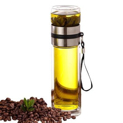 Glass Tea Infuser Bottle with Tea-Water Separation