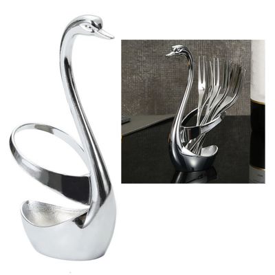 Swan-Shaped Cutlery Holder