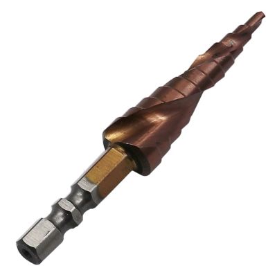 1pc HSS-Co M35 Step Drill Bit, 3–13mm, 1/4-Inch Hex Shank