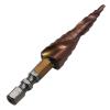 1pc HSS-Co M35 Step Drill Bit, 3–13mm, 1/4-Inch Hex Shank view 1