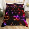 Loussiesd Red, Purple & Black Honeycomb Bedding Set, 155 x 220 cm view 2