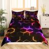 Loussiesd Red, Purple & Black Honeycomb Bedding Set, 155 x 220 cm view 4