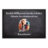 Personalized Saluki Doormat – Indoor & Outdoor, with Name, Anthracite view 1