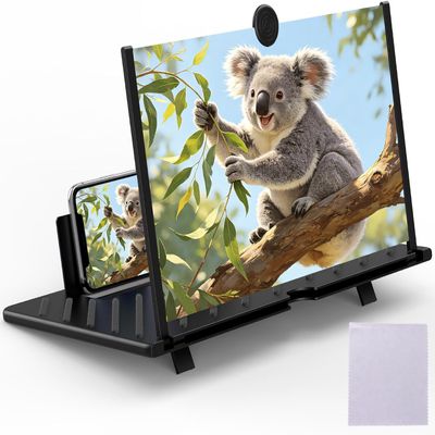 20-Inch 3D HD Phone Screen Magnifier with Foldable Stand
