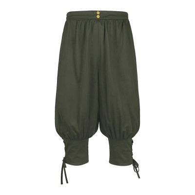 RUMAOZIA Men's Linen Pants, Long Medieval Viking Costume Pants with Pockets, Vintage Casual Cosplay Renaissance Pirate Pants, One Size