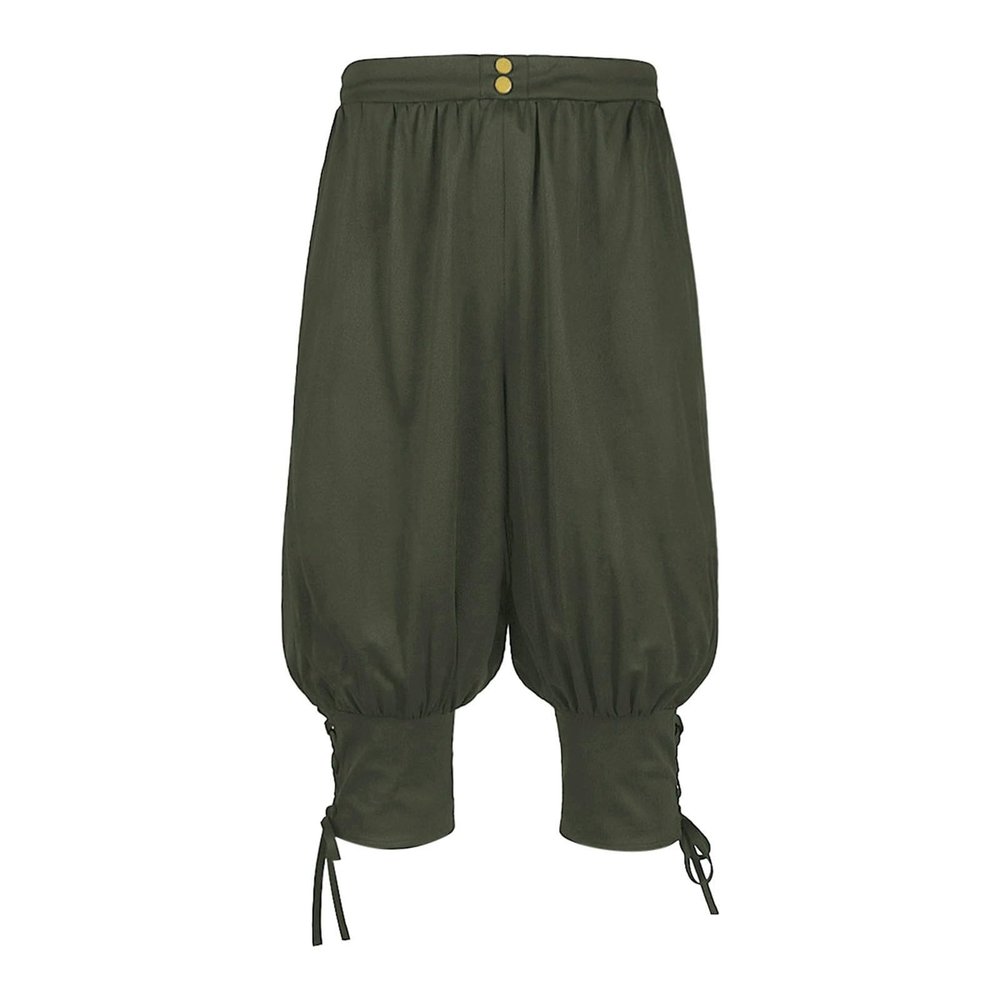 RUMAOZIA Men's Linen Pants, Long Medieval Viking Costume Pants with Pockets, Vintage Casual Cosplay Renaissance Pirate Pants, One Size