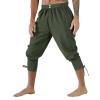 RUMAOZIA Men's Linen Pants, Long Medieval Viking Costume Pants with Pockets, Vintage Casual Cosplay Renaissance Pirate Pants, One Size view 3