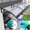 Polycarbonate Door Awning with Black Brackets, 80 x 210 cm (31 x 83 in), B view 3