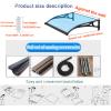 Polycarbonate Door Awning with Black Brackets, 80 x 210 cm (31 x 83 in), B view 4