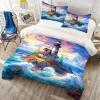 Lighthouse Ocean Beach Duvet Cover Set, 135 x 200 cm, Soft Microfiber, Zipper Closure view 2