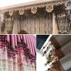 1 Yard Gray Curtain Trim with Tassel Pendant and Crystal Beads view 2
