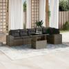 Keyroto 7-Piece Gray Outdoor Garden Lounge Set with Adjustable Tabletop view 1