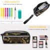 NWTRK Large Pencil Case with Black and Gold Pattern view 3