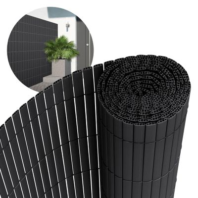 ECD Germany PVC Privacy Screen Mat 140 x 900 cm (1 x 4 m + 1 x 5 m), Anthracite, Triple-Reinforced Privacy Fence, UV-Resistant, Wind Protection for Balcony, Garden and Patio