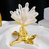 PRETYZOOM Natural Rock Crystal Tree Decoration in Gold view 2