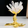 PRETYZOOM Natural Rock Crystal Tree Decoration in Gold view 3