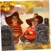 OFFSCH 6 Foam Halloween Tombstones, Lightweight and Realistic view 4