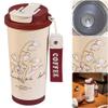 AVZYARDY 500 ml Insulated Stainless Steel Travel Tumbler with Built-In Straw view 2