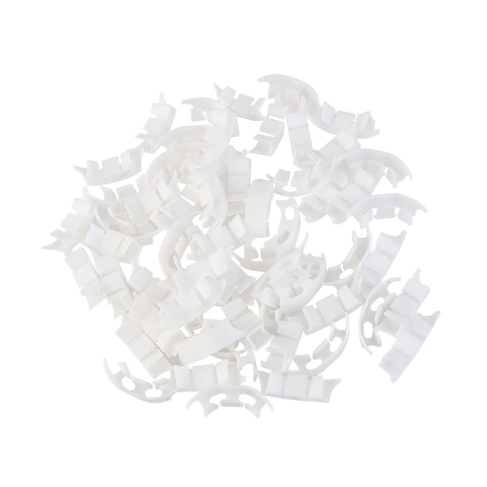 Parliky White Plant Clips, 150 Plastic Clips for Supporting Plants and Securing Vegetable Vines