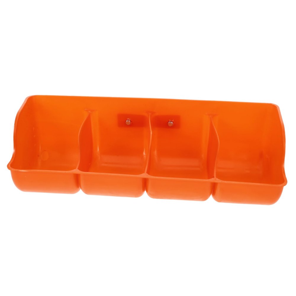 Pig Feeder Trough for Piglets, Thick PP Livestock Feeder, Orange