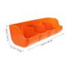 Pig Feeder Trough for Piglets, Thick PP Livestock Feeder, Orange view 3