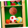 BCOATH Wall-Mounted Metal Ball Stand for Two Balls, Black view 3